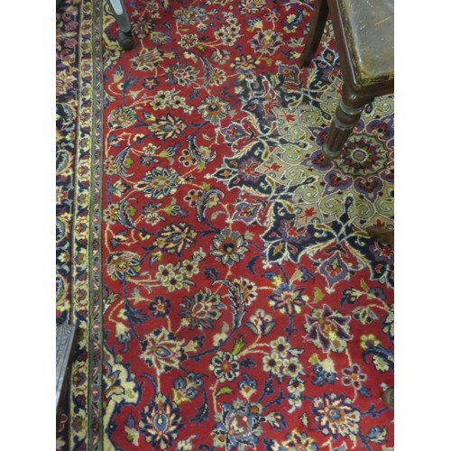 489 - Large Red Ground Fine Woven Persian Carpet, beautiful central medallion, NAJAFBAD