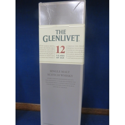 62 - Boxed Bottle of Glenlivet 12 year old Whisky