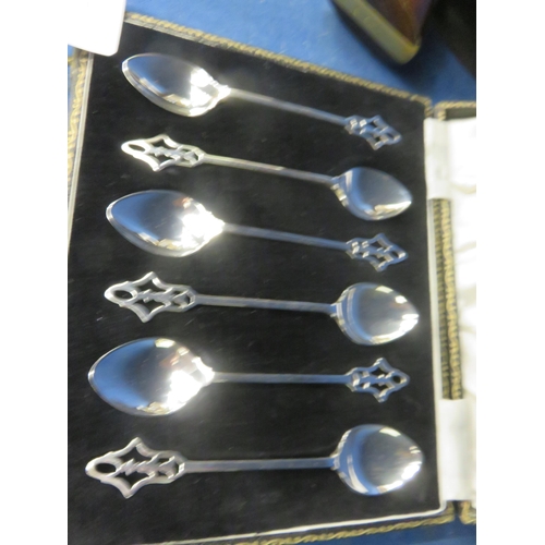 78 - Six cased Birmingham Silver Spoons