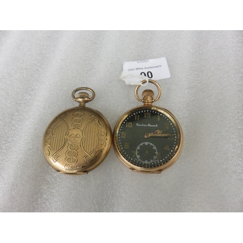 90 - Waltham Pocket Watch and Trenton Record Pocket Watch