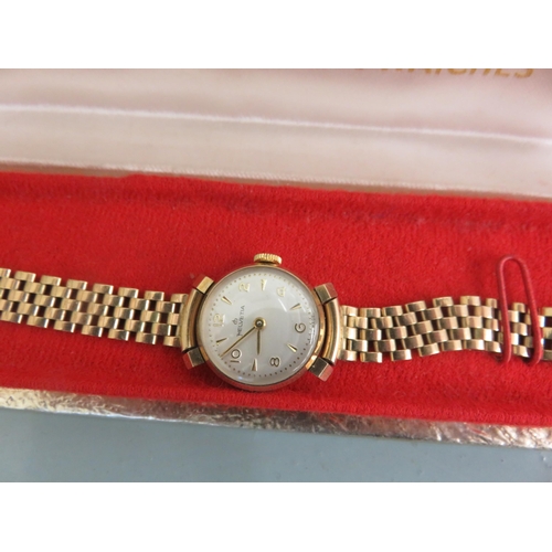 105 - Ladies 9ct. Gold Helvetia Wrist Watch