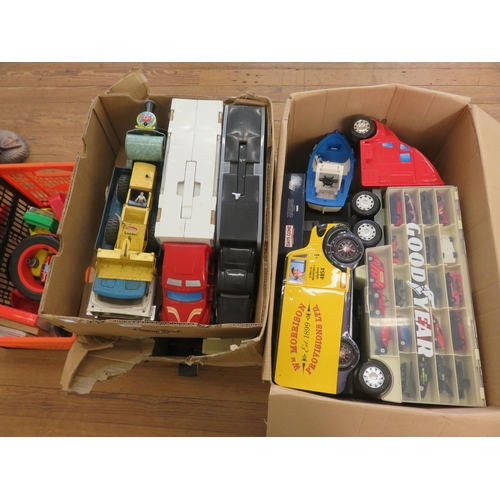 370 - Four boxes of Trucks, Cars, Tonka Motors etc.