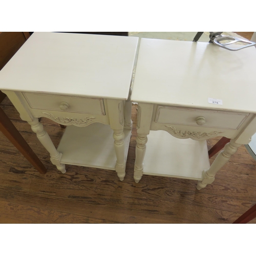 375 - Pair of Painted Bedside Cabinets