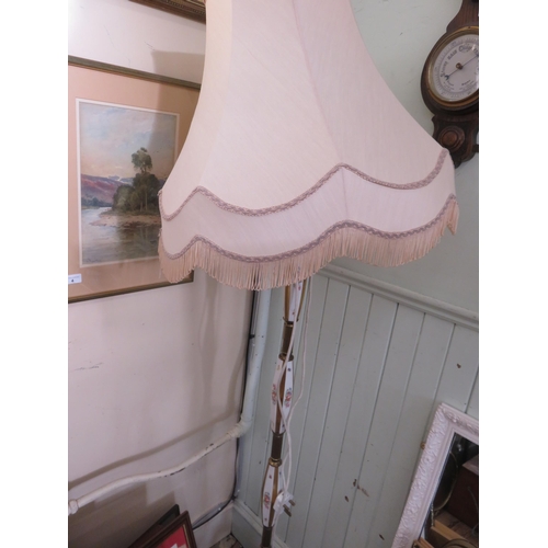 379 - Standard Lamp and Metal Hall Stand