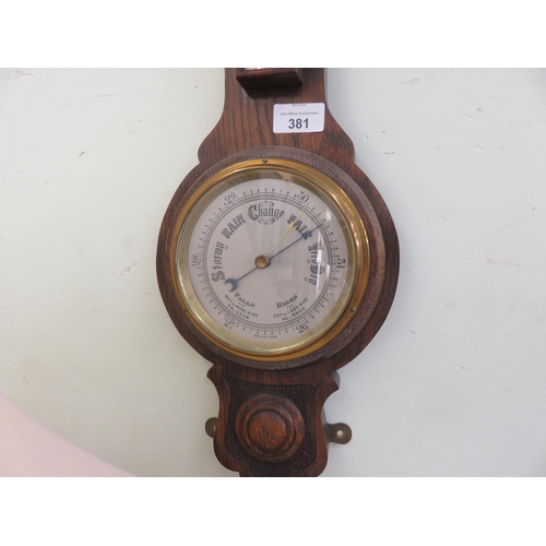 381 - Oak Cased Barometer