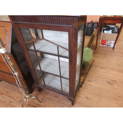 401 - Stained wood Glazed Display Case