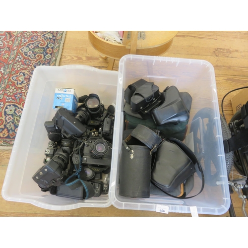 406 - Various Cameras and Cases