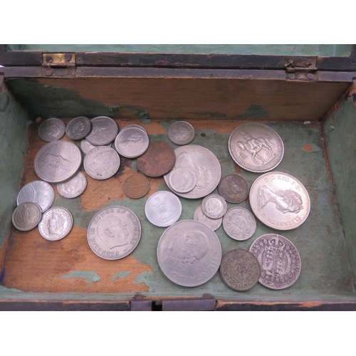 76 - Mid 19th Century Box containing quantity of Coins