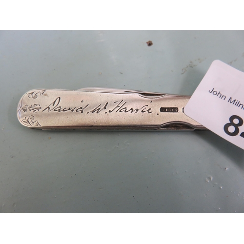 84 - Sheffield Silver Pocket Knife