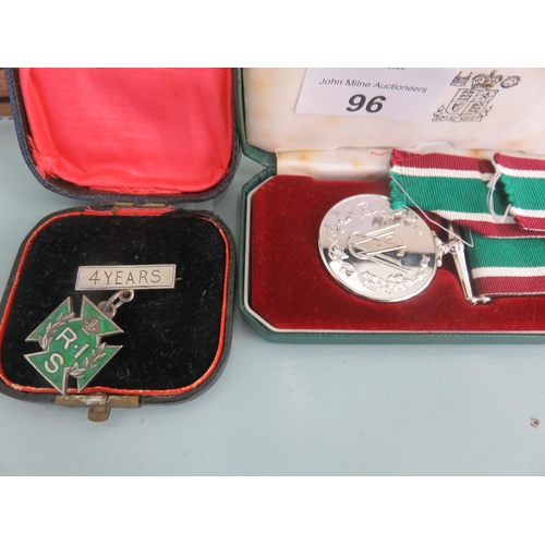 96 - Cased WVS Medal and one other