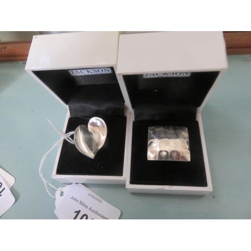 106 - Two x Tiangus Jackson Silver Designer Rings (boxed)