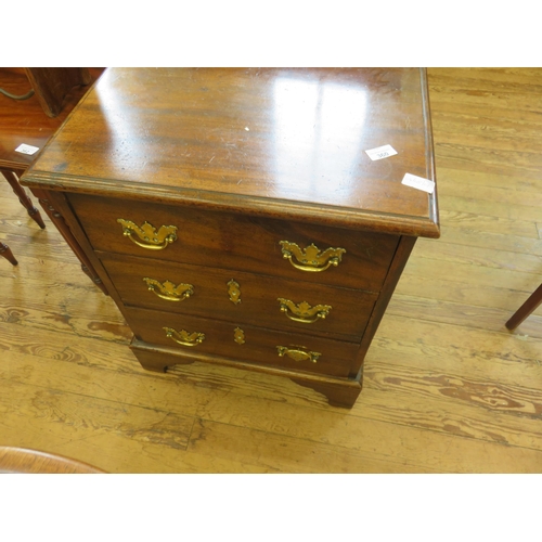 360 - Mahogany three Drawer Chest with brass handles