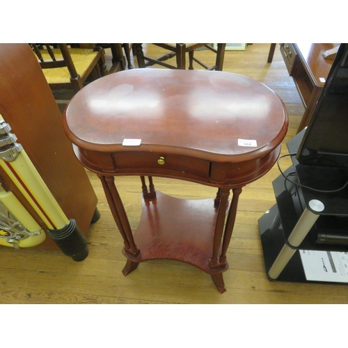 384 - Mahogany Kidney Shaped Table