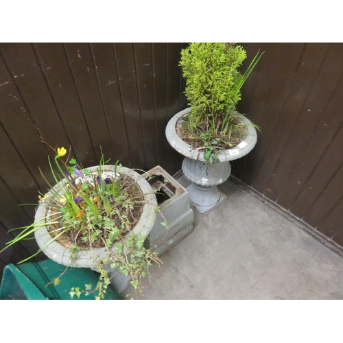 406 - Pair of Metal Garden Planters