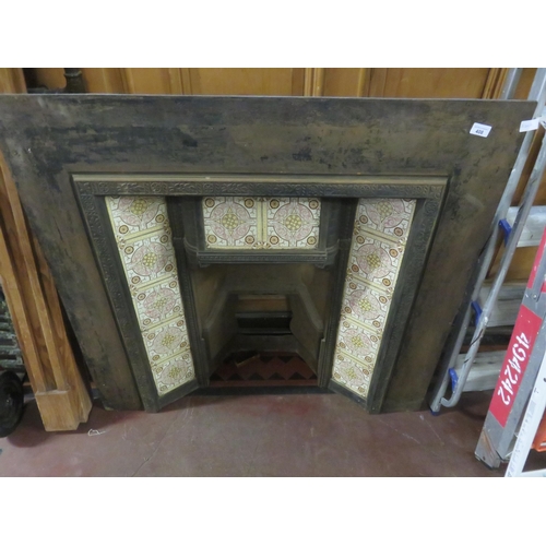 408 - Cast Iron Fireplace with Tiled Design