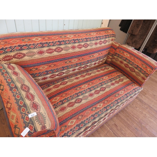 410 - Early 20th Century upholstered Drop End Settee