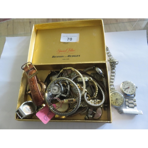 70 - Large lot Watches, including Rotary etc