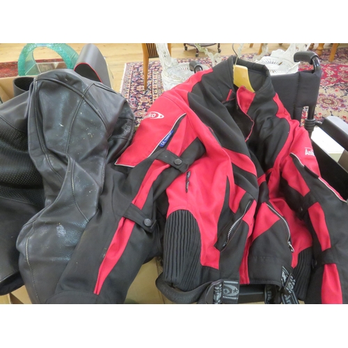 439 - Box with Various Motor Bike Jackets, Trousers and Helmet