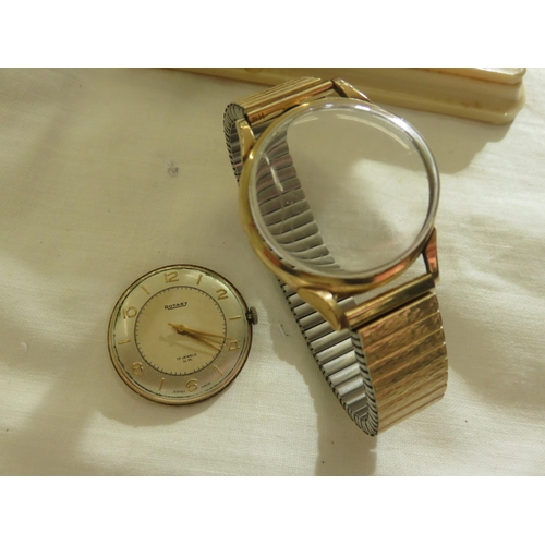 74 - 9ct. Gold Rotary Wrist Watch with box