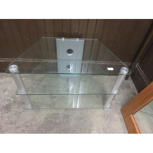 403A - Metal and Glass Television stand