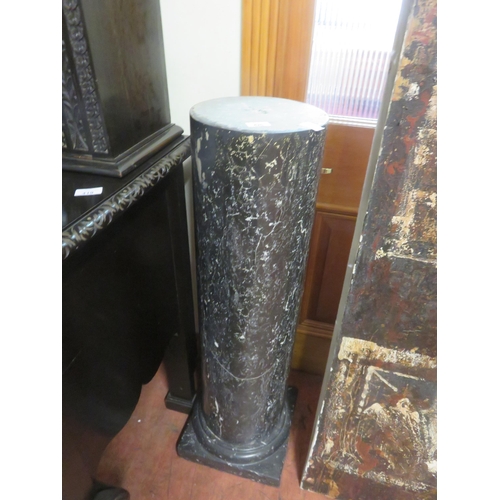 420 - Large Heavy Marble Column/plinth on green ground