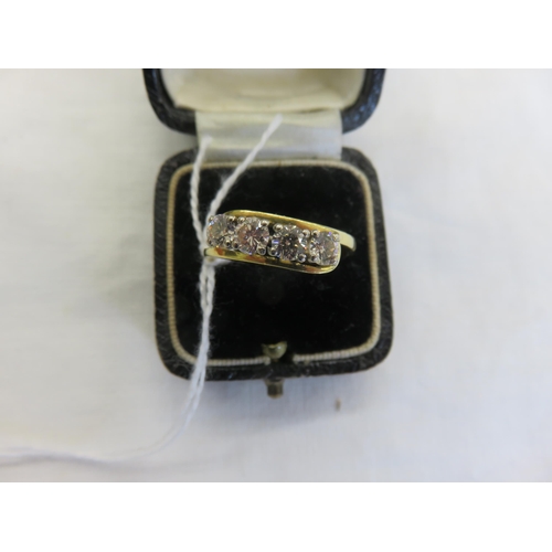 Yellow Gold Four Stone Diamond Ring, Each Stone approx 0.2ct