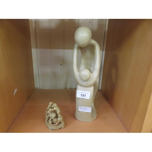 191 - Soap Stone figure and One Other