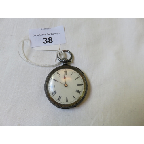 38 - Silver Keywind Pocket Watch