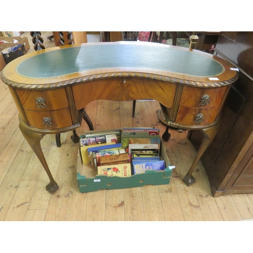 465 - Mahogany Kidney Shaped Writing Desk