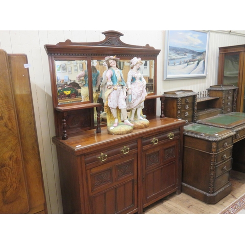 467 - Edwardian Mahogany Mirror Back Sideboard