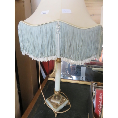 492 - Onyx Lamp and shade