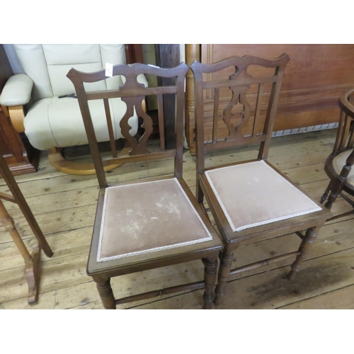 504 - Pair of Mahogany Framed Bedroom Chairs