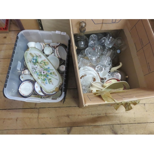 511 - Two boxes of Tea Sets, Glass Ware etc.