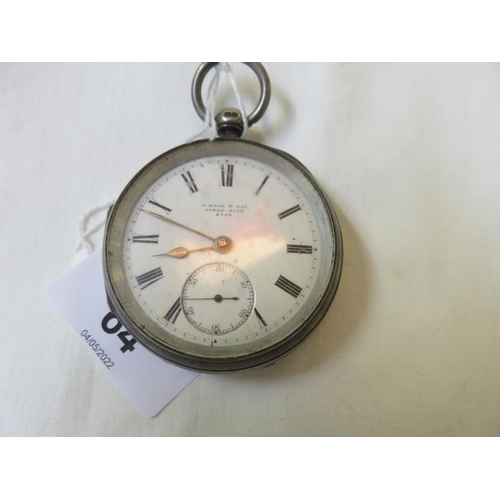 64 - Victorian Silver Keywind Chain Fusee Pocket Watch