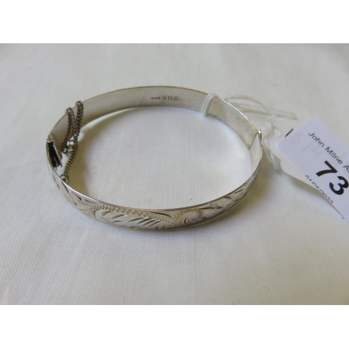 73 - Birmingham Hallmarked Silver Bangle