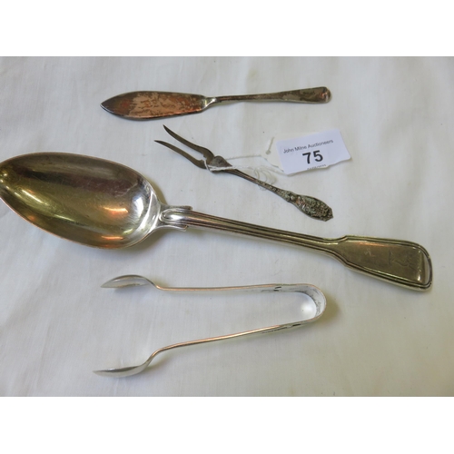 75 - Four pieces Silver Cutlery