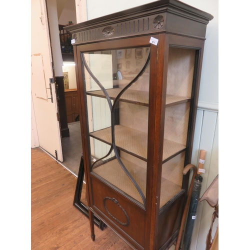 477 - Mahogany Glass Door Display Case