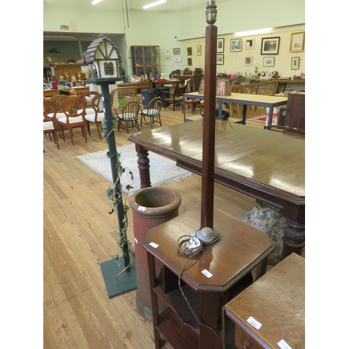 483 - Mahogany Revolving Bookcase with lamp and shade