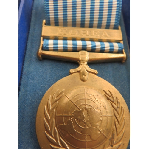 87 - Aberdeen Milk Marathon Medal and UN Medal with Korean Clasp