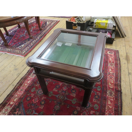 494 - Mahogany and Glass Display Table