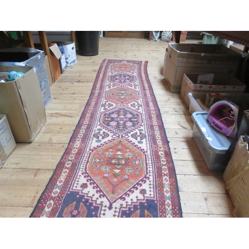 498 - Handwoven Persian Mishkin Runner 297 x 72cm