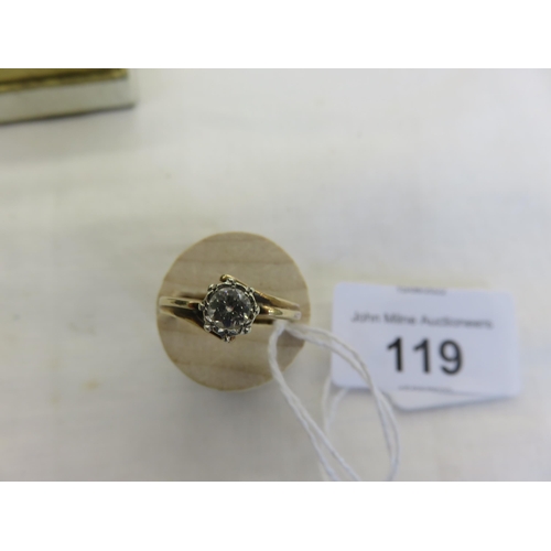 119 - 9ct Yellow Gold Solitaire Diamond Ring