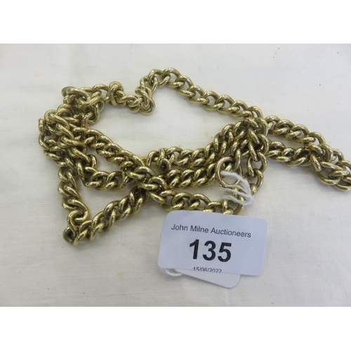 135 - Large 9ct Gold Link Chain - 121.9gms