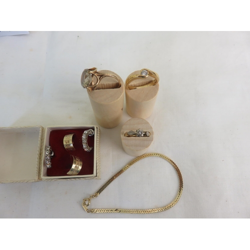 154 - Pair of 9ct Gold Earrings and Others