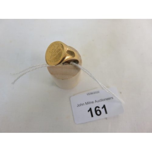 161 - 18ct Gold Signet Ring 4g