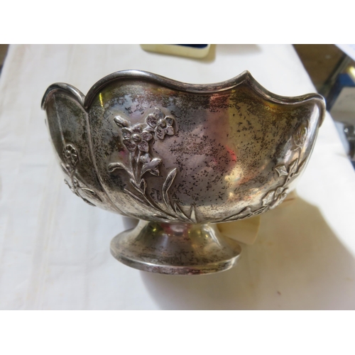 100 - Embossed Chinese Silver Bowl