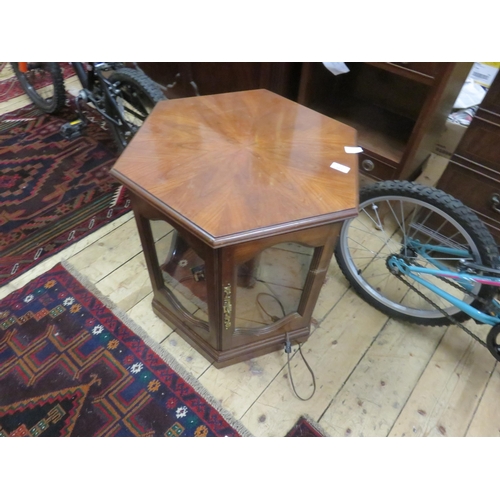 503 - Small Shaped Mahogany Display Table