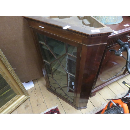 509 - Mahogany and Glazed Corner Cabinet