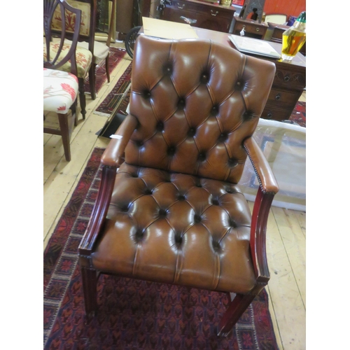 515 - Button Back Leather Armchair