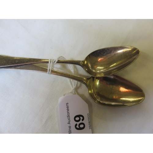 69 - Two John Keith Banff Silver Teaspoons